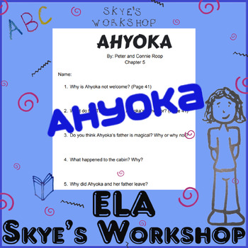 Preview of Ahyoka and the Talking Leaves Chapter Worksheets