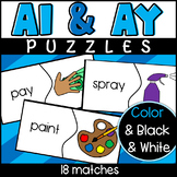 AI and AY Phonics Puzzles: Long A Hands On Literacy Center
