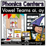 Vowel Teams ai and ay Phonics Centers + Activities | Word Work