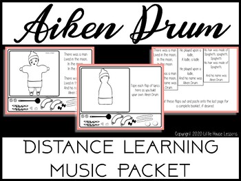 Preview of Aiken Drum Activity - Distance Learning Music Packet