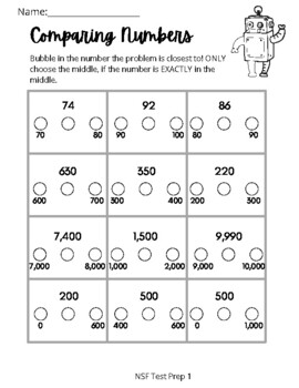 Preview of AimsWebPlus Number Comparison Triad Practice