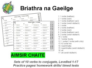 Preview of Aimsir Chaite Briathra Drills