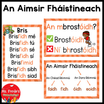 Preview of Aimsir Fháistineach (Future Tense rules/endings full poster set)