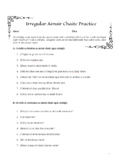 Aimsir chaite/past tense irregular verb practice worksheet