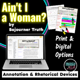 Ain't I a Woman? by Sojourner Truth Rhetorical Device Anno