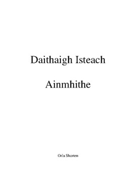 Preview of Ainmhithe - Gaeilge. Colouring book as Gaeilge