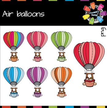 Air Balloons Clips by Chadelel's Design | TPT