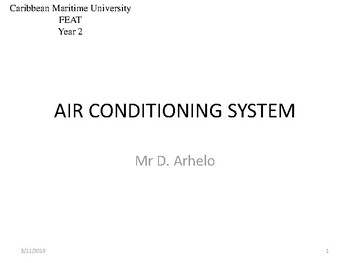 Preview of Air Conditioning Systems