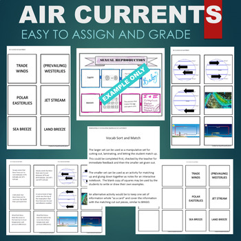 Preview of Air Currents (Trade Winds, Easterlies) Sort & Match STATIONS Activity