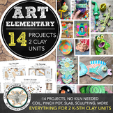Air Dry Clay Elementary Art Curriculum: 2 Units, 14 Projec