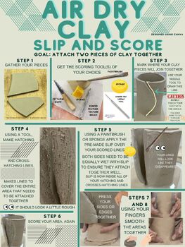 Preview of Air Dry Clay Slip and Score Steps