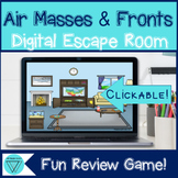 Air Masses and Weather Fronts Escape Room Activity - MS-ES