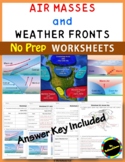 Air Masses and Weather Fronts_NO PREP REVIEW WORKSHEETS