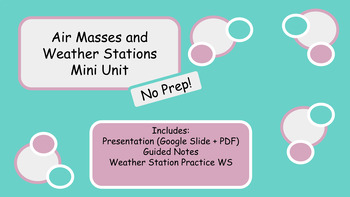 Preview of Air Masses and Weather Stations Mini Unit