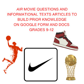 Preview of Air Movie Questions and Informational Text Bundle for High School Students