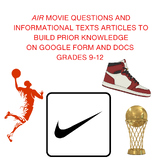 Air Movie Questions and Informational Text Bundle for High