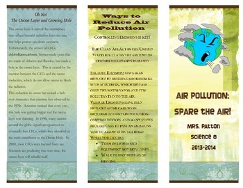 pollution brochure project