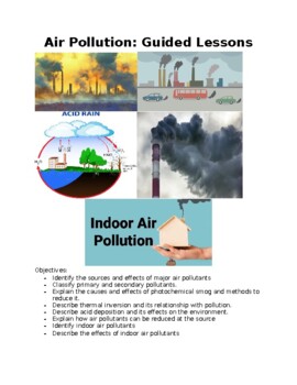 Preview of Air Pollution Guided Lesson and Webquest for Environmental Science