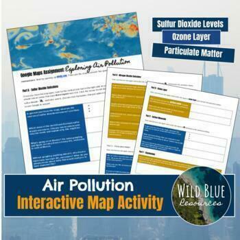 Preview of Air Pollution Interactive Map Virtual Activity | Environmental Science
