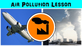 Air Pollution Lesson with Power Point, Worksheet, and Review Page