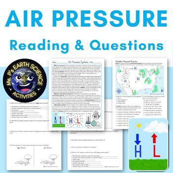 Preview of Air Pressure Systems- High and Low Air Pressure and Weather Reading Worksheets