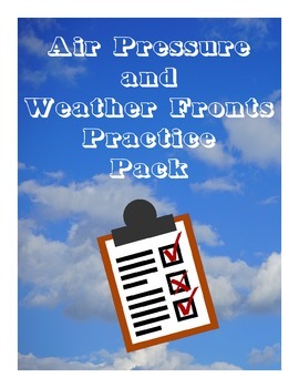 Preview of Air Pressure and Weather Fronts Practice BUNDLE Pack