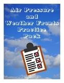 Air Pressure and Weather Fronts Practice BUNDLE Pack