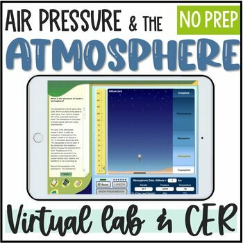 Preview of Atmosphere Virtual Lab: Air Pressure & Temperature