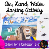 Air Land Water Montessori sorting (animals)