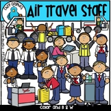 Air Travel Staff Clip Art Set
