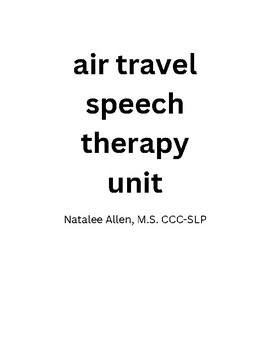 Preview of Air Travel Themed Speech Therapy Unit