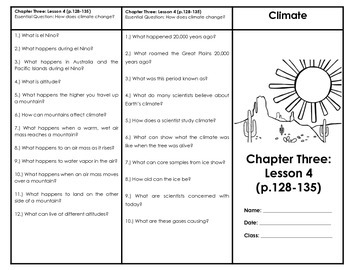 Air, Water Cycle, Weather, & Climate Houghton Mifflin 4th Grade Science