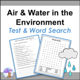 Air and Water in the Environment Test & Word Search (Grade 2)