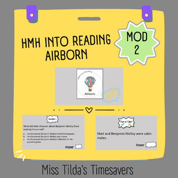 Preview of Airborn Quiz - Grade 5 HMH into Reading
