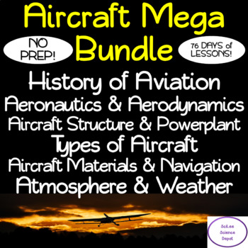 Preview of Aircraft MEGA Bundle: NO PREP! SIX Units, 76 Days, Lessons, Activities, Tests