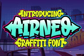 Airneo Font | Graffiti Styled Display Font by Aquista Art | TPT