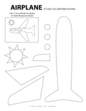 Airplane - A Color, Cut and Paste Activity
