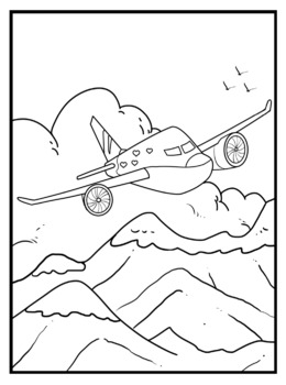 Airplane Activity Book For Kids: Coloring, Dot to Dot, Mazes - Ages 4-8  (30pgs)