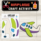 Airplane Craft Cut & Paste Activity: Transportation Back T