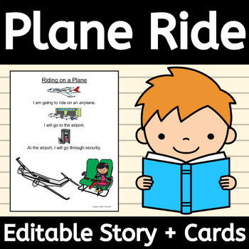 Preview of Airplane Social Skills Story for Riding in a Plane and Taking a Flight EDITABLE