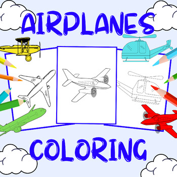 Airplane Coloring Book For Kids: Fun Airplane Activities for Kids