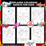 Airplanes Coloring Sheets, Airplane Coloring Book for Kids