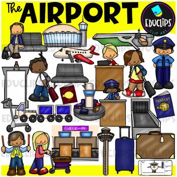 Preview of The Airport Clip Art Set {Educlips Clipart}