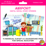 Airport - Digital Social Sticker Set | Its Ok Ally