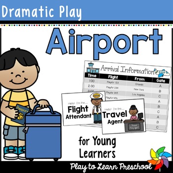 Preview of Airport Transportation Dramatic Play - Airplane Pretend Play Printables