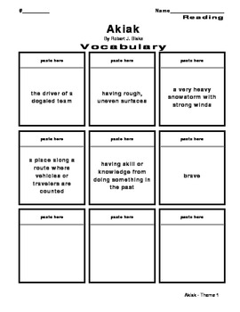 Vocabulary Flip Chart