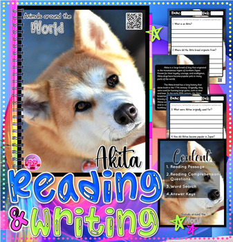 Preview of Akita | Hachiko | Animals Around The World | Science | Easel Activity