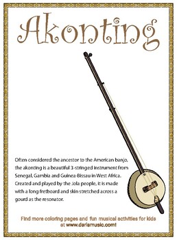 Akonting Instrument) Poster and | TPT