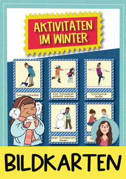 Preview of Aktivitäten im Winter / Winter activities Flash Cards for the German class
