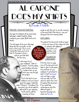 Preview of Al Capone Does My Shirts — Hyperlinked PDF project to accompany novel